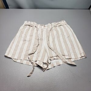 Jolie and joy high waist striped shorts women's plus size 2X
